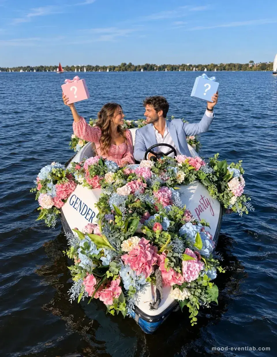 Gender Reveal · Mit dem Boot auf der Alster · Hamburg