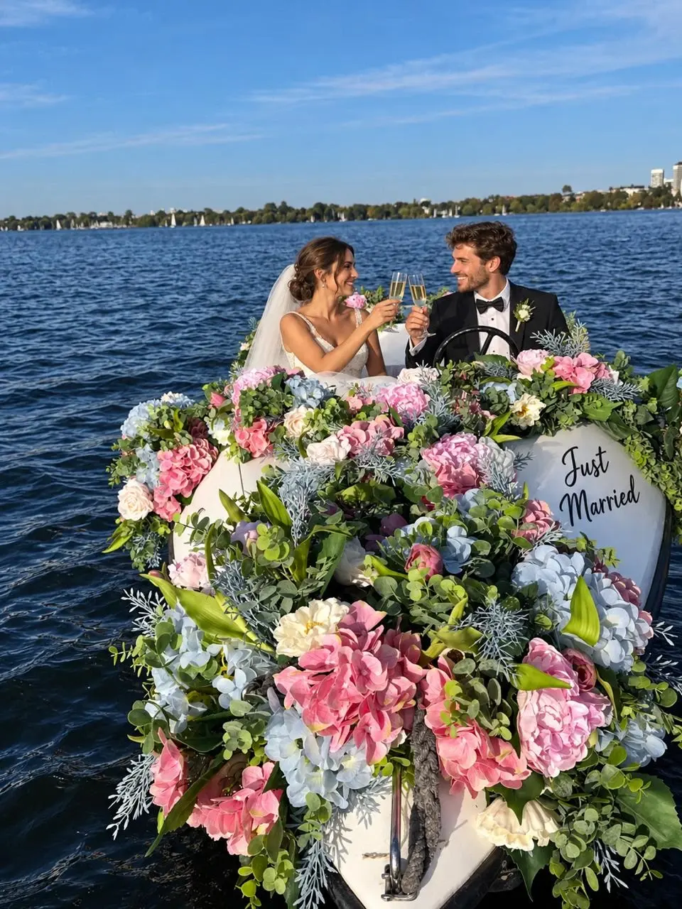 Das erste romantische Date von Mood Event Lab auf der Alster — wenn schon das Boot selbst Teil der Geschichte wird